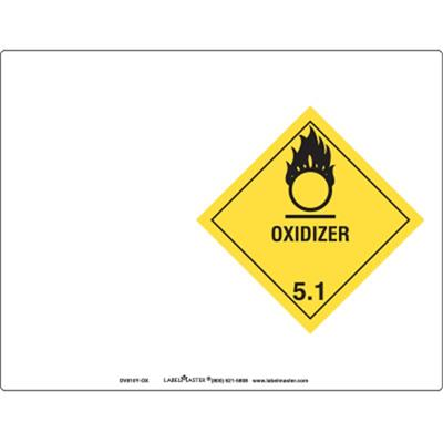 Laser Imprintable Vinyl Drum Label, Oxidizer