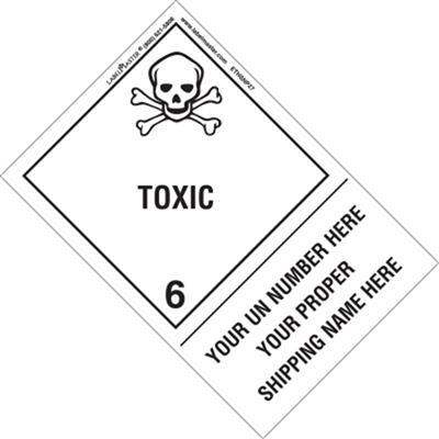 Personalized Toxic Shipping Name Label, Paper w Extended Tab