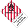 Personalized Flammable Solid Shipping Name Label Paper w Extended Tab