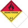 Organic Peroxide Label, Blank, Shipping Name, Vinyl w Extended Tab
