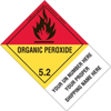 Personalized Organic Peroxide Label, Shipping Name, PVC Free Film w Extended Tab