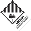 UN 3091 Lithium Metal Batteries Contained in Equipment Label Extended 500ct Roll