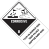 Personalized Corrosive Shipping Name Label, Paper w Jumbo Tab