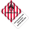 Personalized Flammable Solid Shipping Name Label, Paper w Jumbo Tab