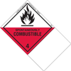 Spontaneously Combustible Label, Blank, PVC Free Film w Jumbo Tab