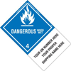 Personalized Dangerous When Wet Label, Shipping Name, PVC Free Film w Jumbo Tab Tab