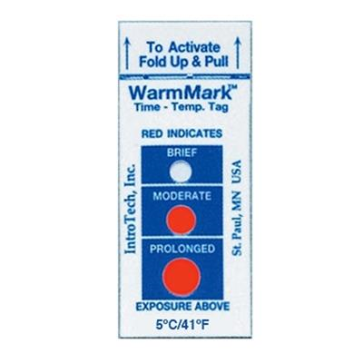WarmMark Time Temperature Tag, 5°C/41°F, 100pcs