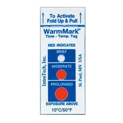 WarmMark Time Temperature Tag, 10°C/50°F