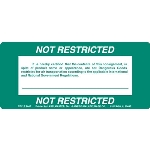 Not Restricted Label