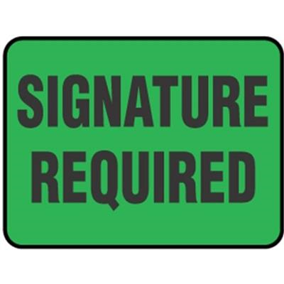 Signature Required, Labels