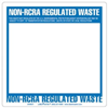 Non-RCRA Regulated Waste Label, Blank, Open Box, Thermal PVCF
