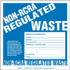 Non-RCRA Regulated Waste Label for 12mm UN/NA, Generator Info, PVC Free Film