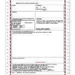 Shipper's Declaration for Dangerous Goods Pin Feed No Columns