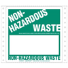 Non-Hazardous Waste Label, Blank, Half Open Box, Pin-Feed PVCF
