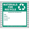 Materials for Recycle Label, Originator Info, Pin Feed Paper