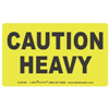Caution Heavy Label, 5" x 3"
