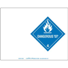 Laser Imprintable Vinyl Drum Label, 8 3/8" x 14 7/8" Dangerous Wh