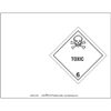 Laser Imprintable Vinyl Drum Label, 8 3/8" x 14 7/8", Toxic