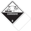 Corrosive Label, Blank, Shipping Name, PVCF w Extended Tab
