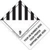 Personalized Misc Dangerous Goods Label, Shipping Name, Paper w Extended Tab