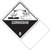Corrosive Label, Blank, Shipping Name, Paper w Extended Tab