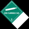 Non-Flammable Gas, Blank, Paper, Extended Tab Label