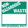 Non-Hazardous Waste Label, Blank, Half Open Box, Thermal PVCF