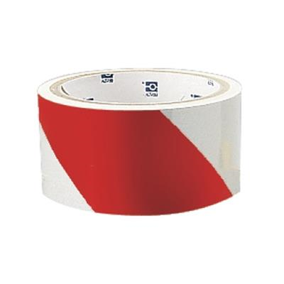 Reflective Red/White Striped Tape, 3" x 5-Yds