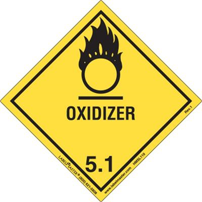 Oxidizer Label, Worded Paper 500ct Roll