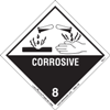 Corrosive Label, Worded, Paper, 50 Pack