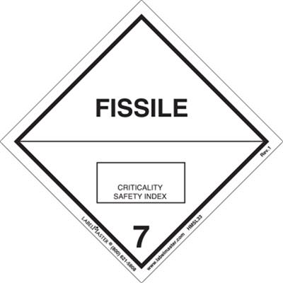 Fissile Label, Worded, Vinyl, 500ct Roll