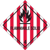 Flammable Solid Label, Worded, Paper, 100ct Roll