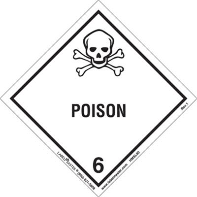 Poison Label, Worded, Vinyl, 500ct Roll