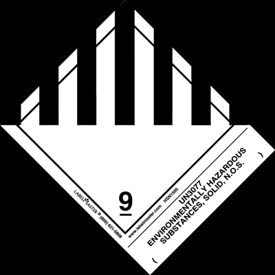 UN 3077 Environmentally Hazardous Substances Solid NOS Label