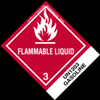 Flammable Liquid, UN 1203 Gasoline, Paper Label