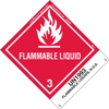 Flammable Liquid Label, UN 1993 Flammable Liquid NOS, Paper