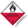 Personalized Spontaneously Combustible Shipping Name Label, Paper w Standard Tab