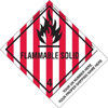 Personalized Flammable Solid Shipping Name Label, Paper w Standard Tab