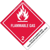 Personalized Flammable Gas Shipping Name, Paper, Standard Tab Label