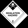 Inhalation Hazard, Blank, PVC Free Film, Standard Tab Label