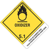 Personalized Oxidizer Label, Shipping Name, PVC Free Film w Standard Tab