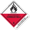 Personalized Spontaneously Combustible Label, Shipping Name, PVC Free Film w Standard Tab