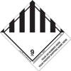 Personalized Misc Dangerous Goods Label, Shipping Name, PVC Free Film w Standard Tab
