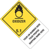Personalized Oxidizer Label, Shipping Name, PVC Free Film w Jumbo Tab
