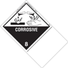 Corrosive Label, Blank, Shipping Name, Paper w Jumbo Tab