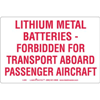 DOT Lithium Battery Marking, Paper, 6" x 4"