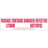 Lithium Battery Damaged - Defective Marking