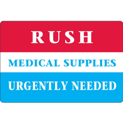 Rush Medical Supplies Label