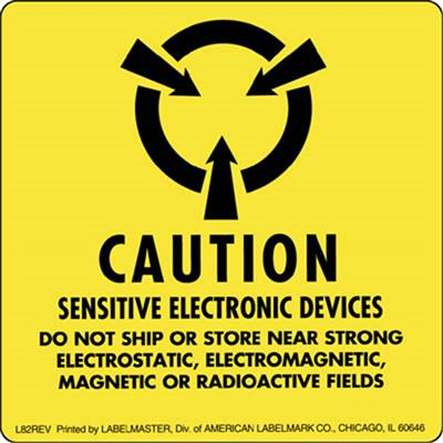Caution Sensitive Electronic Devices Label