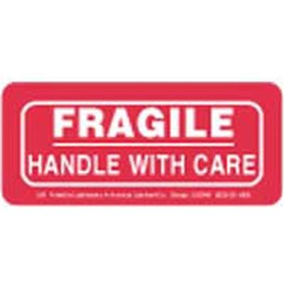 Fragile Handle With Care Label, 3.5" x 1.5"